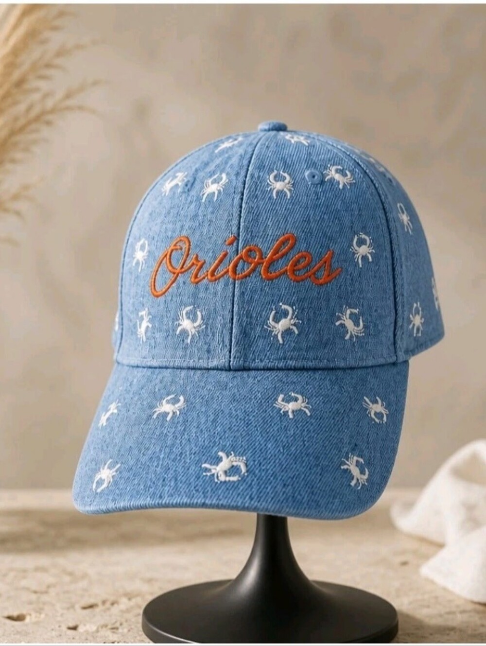 Baltimore Orioles Denim Crab Hat Cap Adjustable SGA May 10 2026 NEW *RARE*